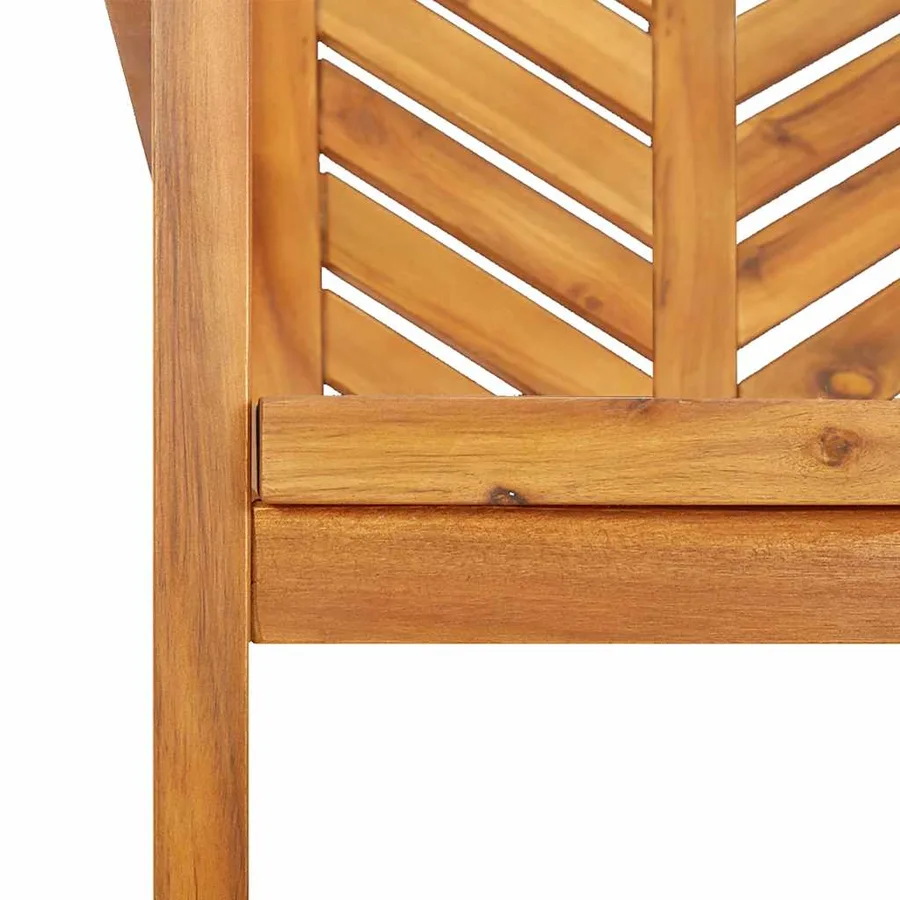 Chaises à manger de jardin lot de 2 bois massif d'acacia - 7