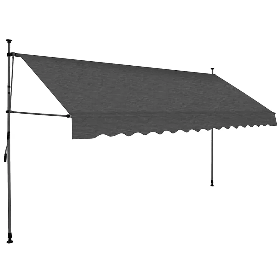 Auvent manuel rétractable avec LED 350 cm Anthracite - 2
