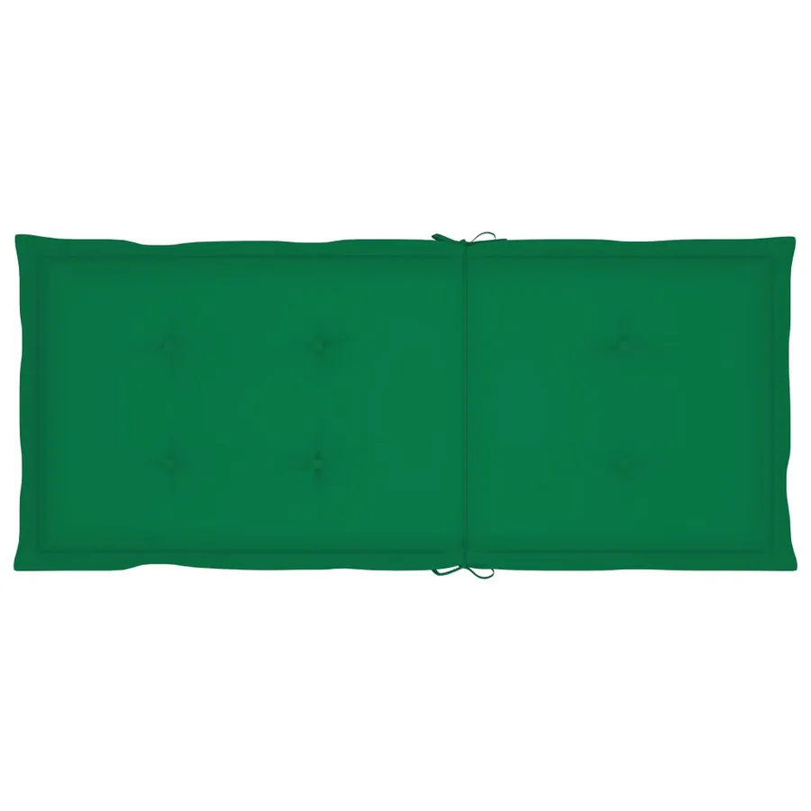 Chaises de jardin lot de 6 avec coussins vert Bois teck massif - 8