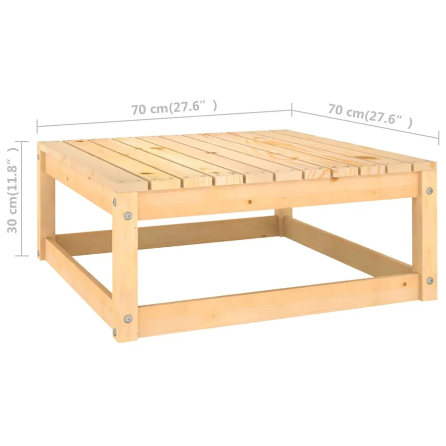 Salon de jardin 8 pcs avec coussins Bois de pin massif - 11