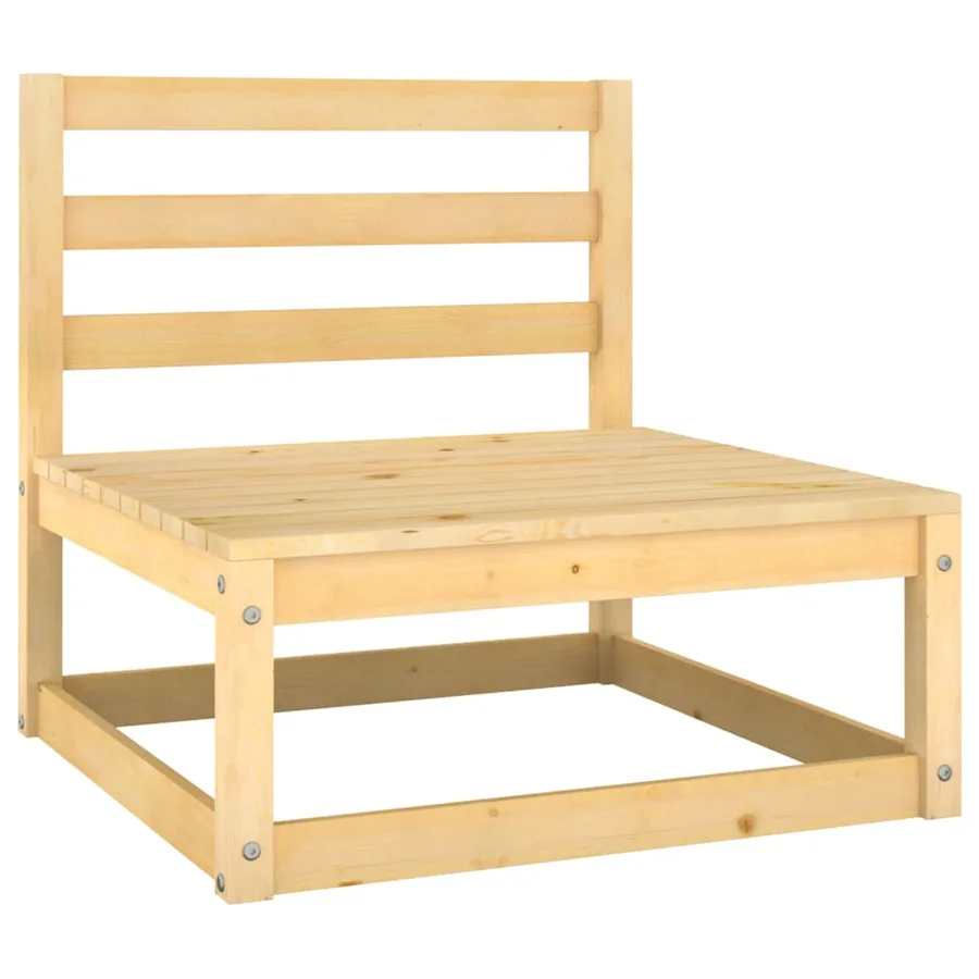 Salon de jardin 8 pcs avec coussins Bois de pin massif - 5