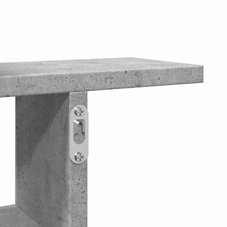 Étagères murales 2 pcs gris béton 38x12x38 cm bois d'ingénierie - 10
