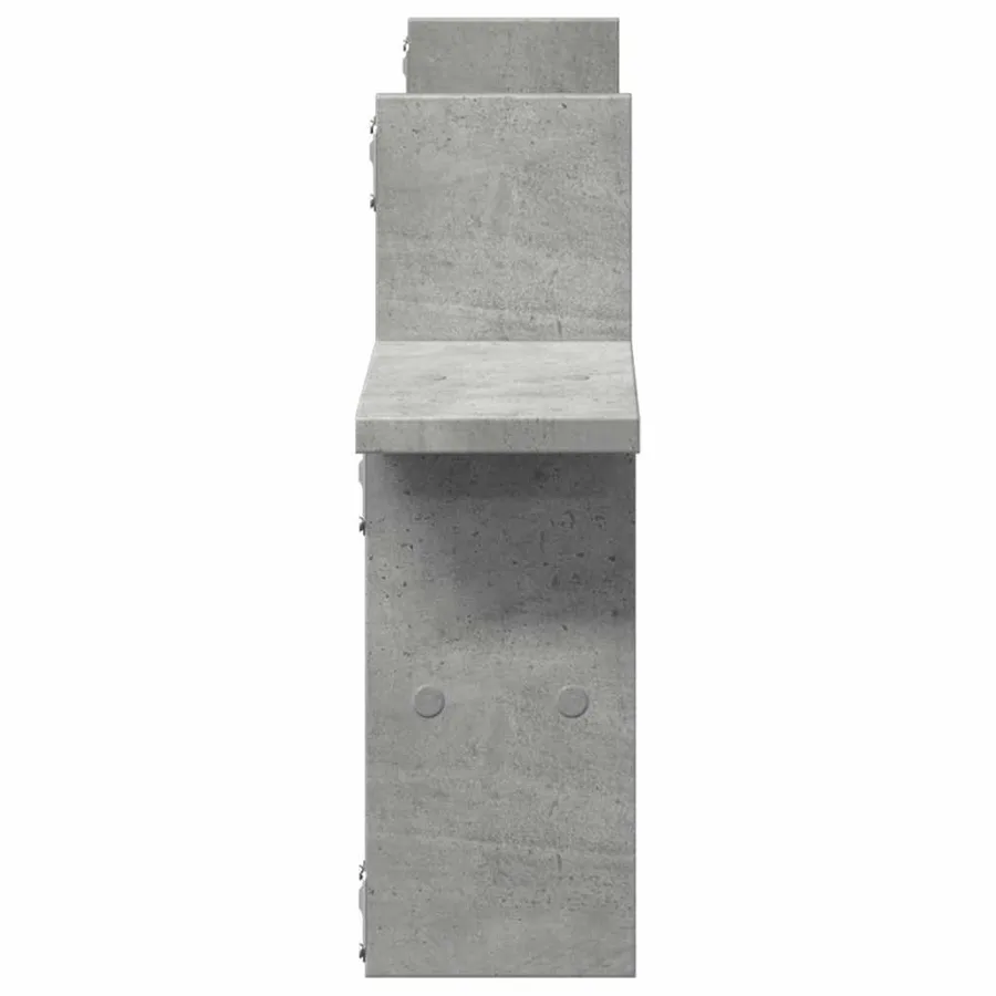 Étagères murales 2 pcs gris béton 38x12x38 cm bois d'ingénierie - 6