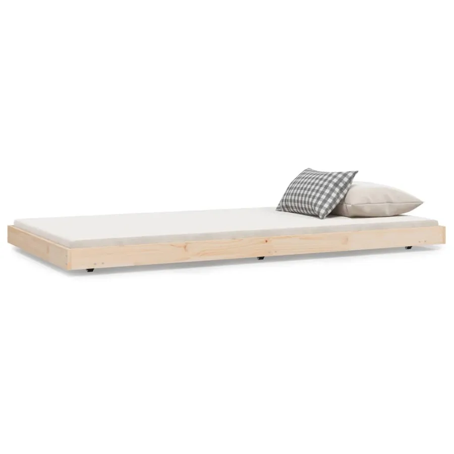 Cadre de lit sans matelas 80x200 cm bois massif de pin - 2