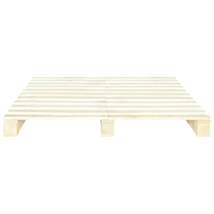 Cadre de lit de palette sans matelas 140x200 cm bois massif pin - 4