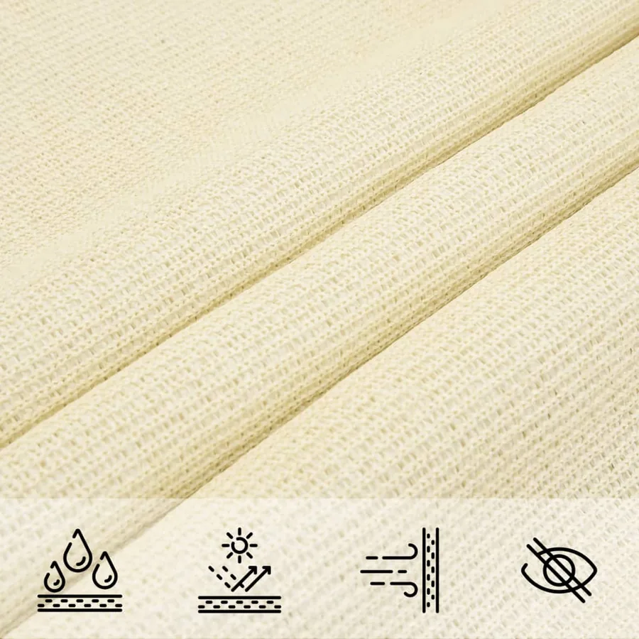 Voile d'ombrage 160 g/m² Crème 2x5 m PEHD - 7