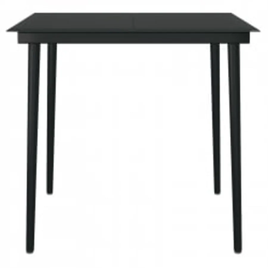 Ensemble à manger de jardin et coussins 5pcs Gris/noir - 6
