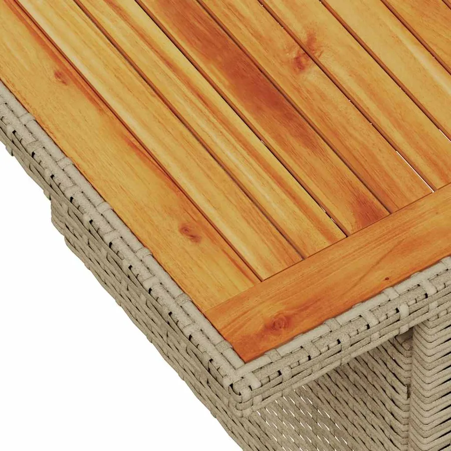 Salon de jardin avec coussins 9 pcs beige résine tressée - 12