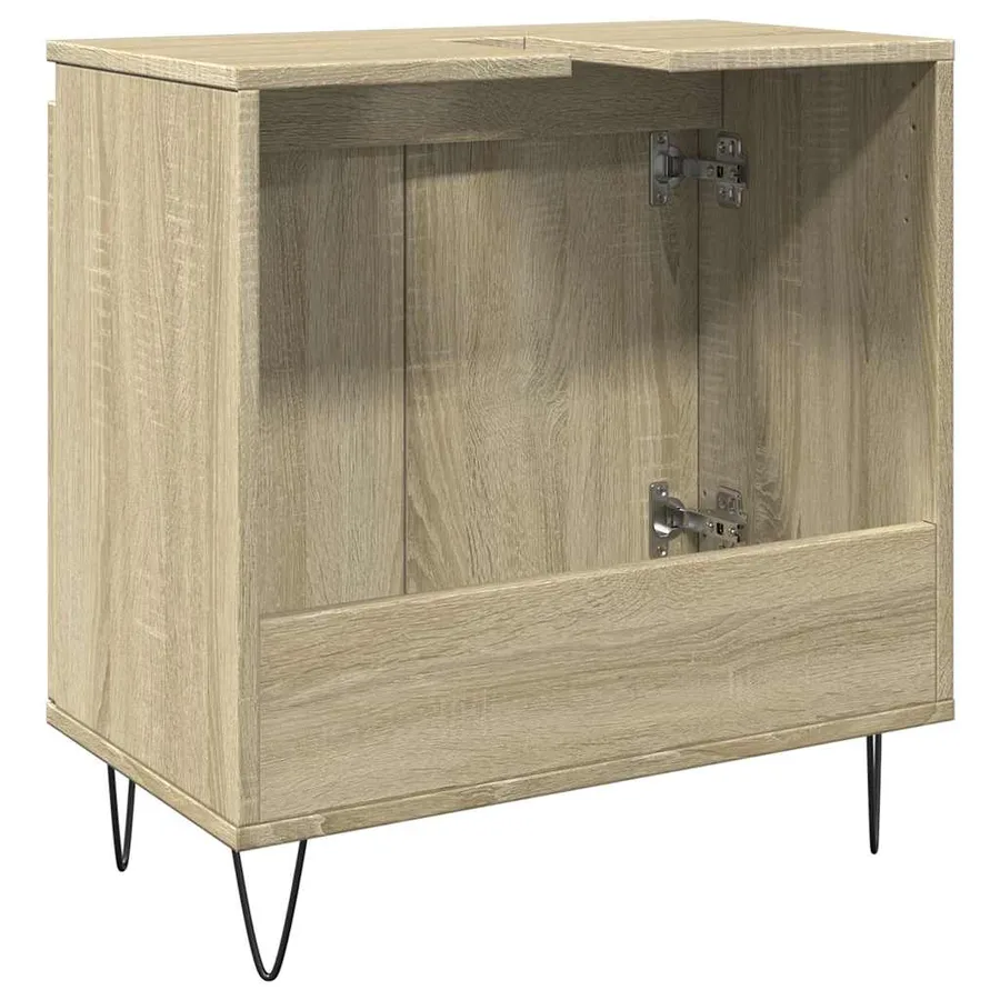Armoire de bain chêne sonoma 58x33x60 cm bois d'ingénierie - 6