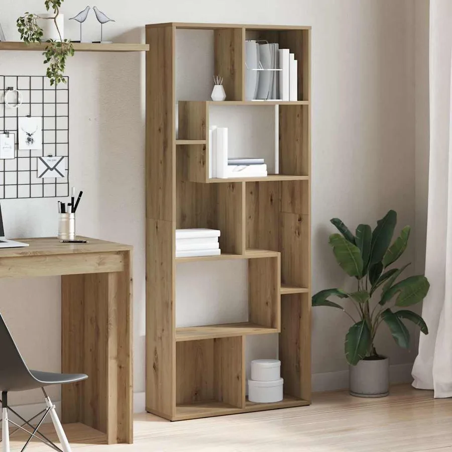 Bibliothèque Artisan Chêne 67x24x161 cm Bois d'ingénierie - 3
