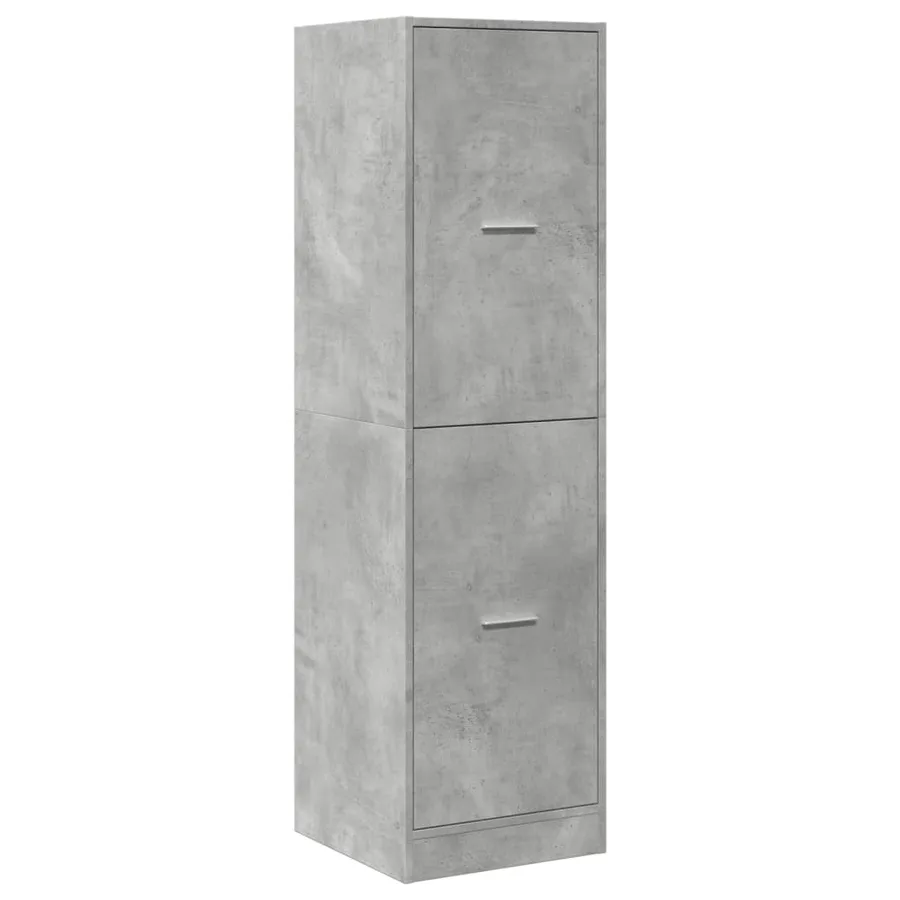 Armoire d'apothicaire gris béton 40x41x144,5 cm bois ingénierie - 4