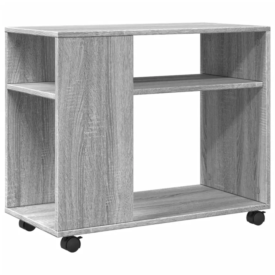 Table d'appoint avec roues sonoma gris bois d'ingénierie - 2