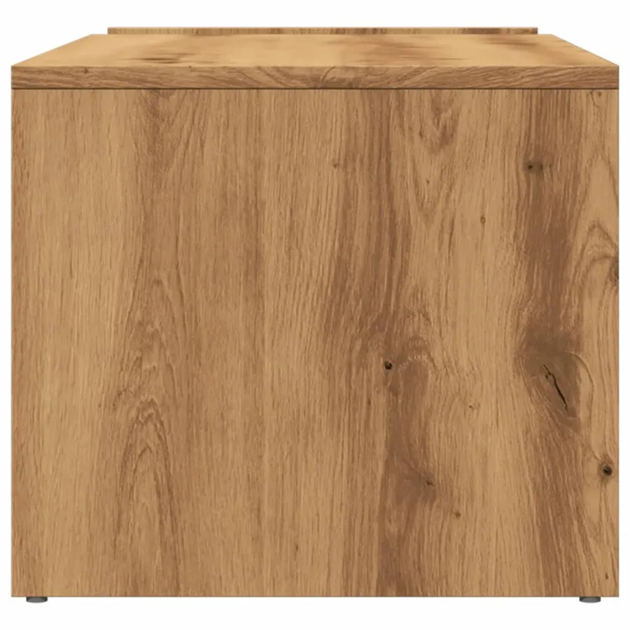 Table basse chêne artisanal 90x45x35 cm bois d'ingénierie - 5