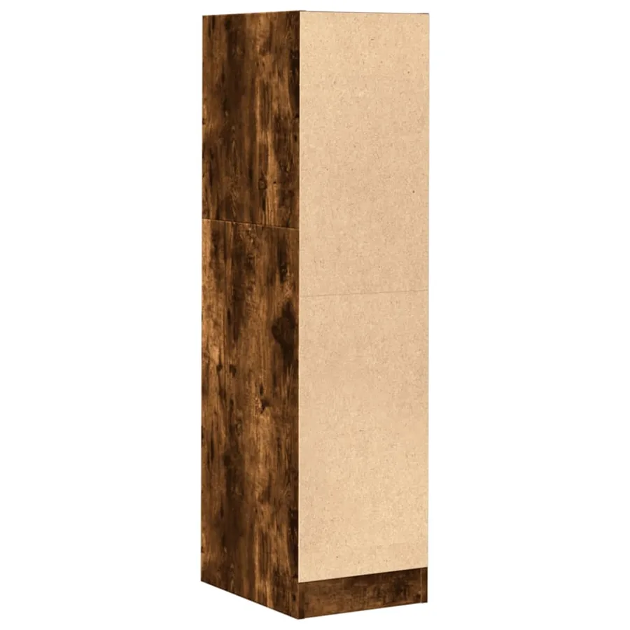 Armoire d'apothicaire chêne fumé 30x41x118 cm bois d'ingénierie - 6