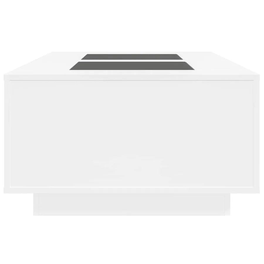Table basse avec LED infini blanc 116x69x40 cm - 7