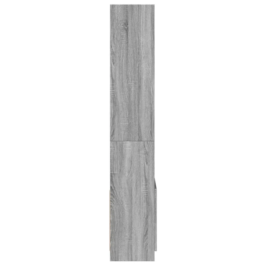 Buffet haut 63x33x180 cm sonoma gris bois d'ingénierie - 6