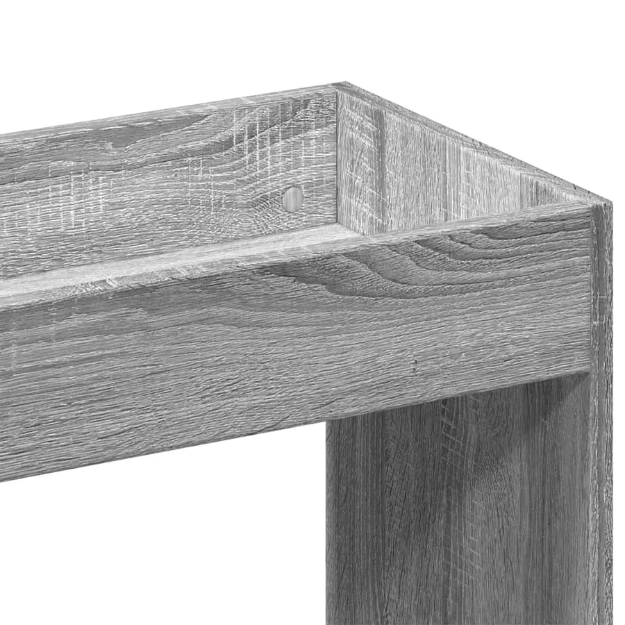 Buffet haut 63x33x180 cm sonoma gris bois d'ingénierie - 9