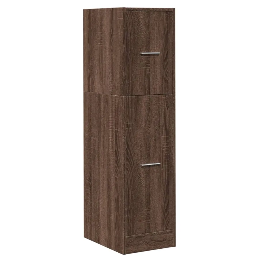 Armoire apothicaire chêne marron 30x41x118 cm bois d'ingénierie - 4