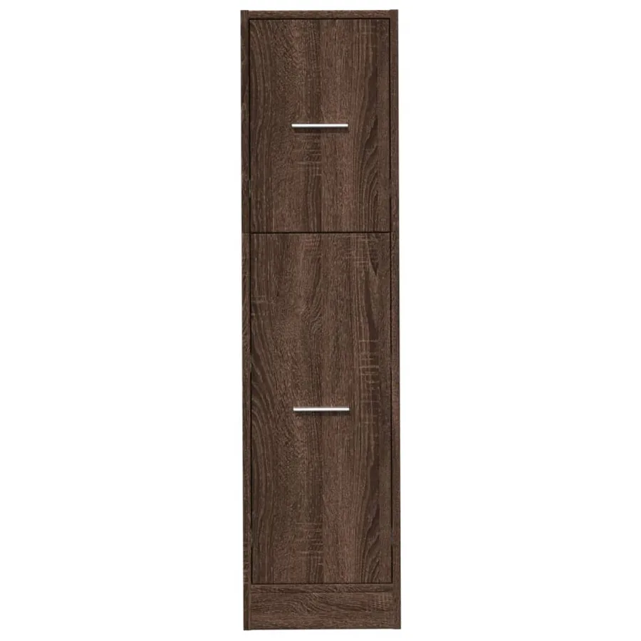 Armoire apothicaire chêne marron 30x41x118 cm bois d'ingénierie - 5