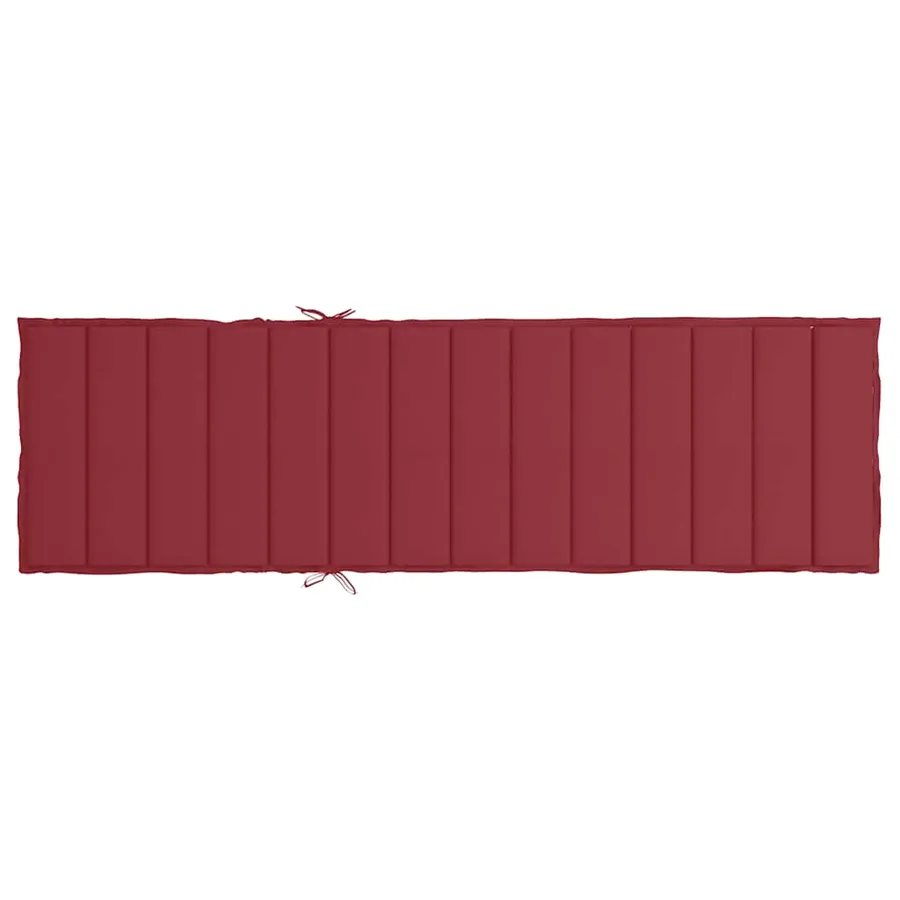 Coussin de chaise longue rouge bordeaux 200x70x3cm tissu oxford - 5