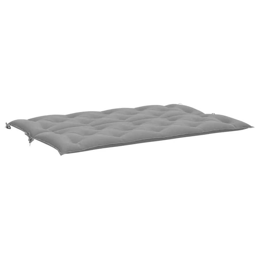 Coussin de banc de jardin gris 150x(50+50)x7 cm tissu oxford - 5