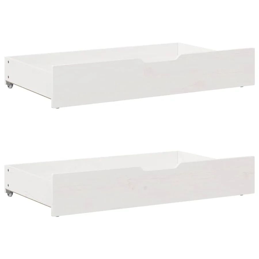 Cadre de lit sans matelas blanc 120x190 cm bois de pin massif - 6