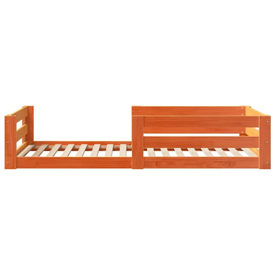 Cadre de lit sans matelas cire marron 90x200 cm bois pin massif - 5