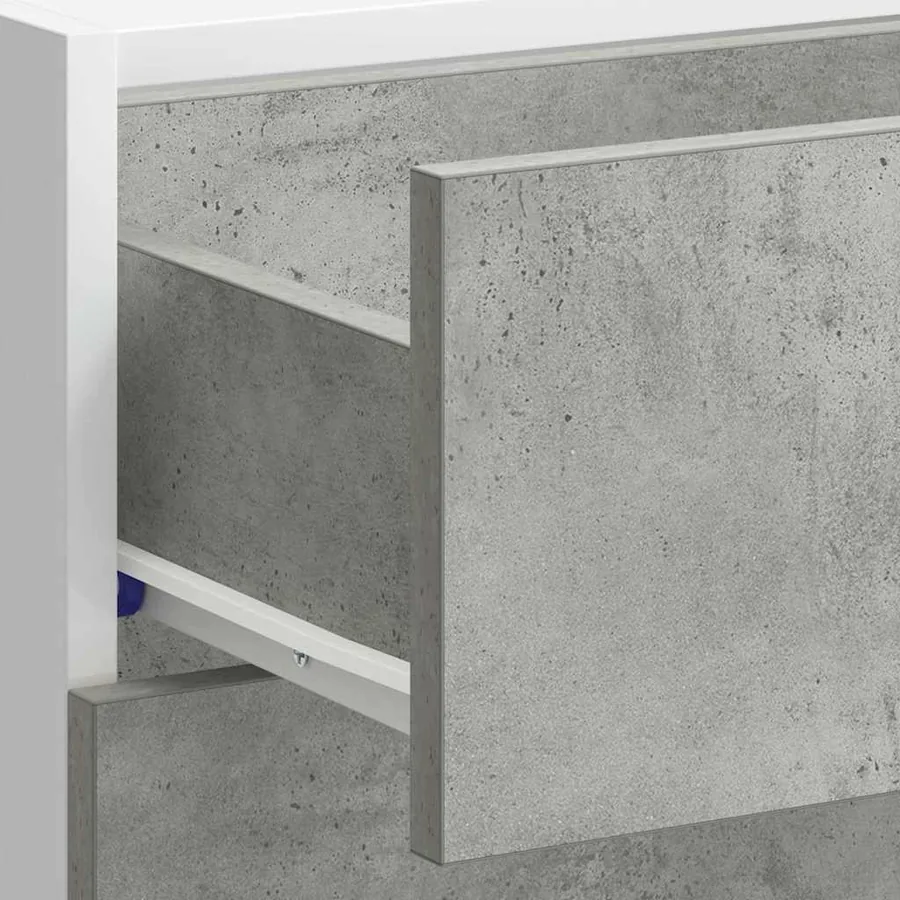 Meuble bas de cuisine "Lyon" Gris béton Bois d'ingénierie - 9
