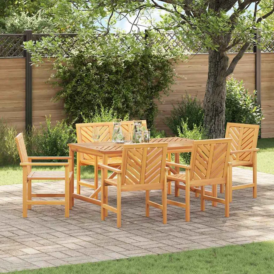 6 pc Garden dining set Brown