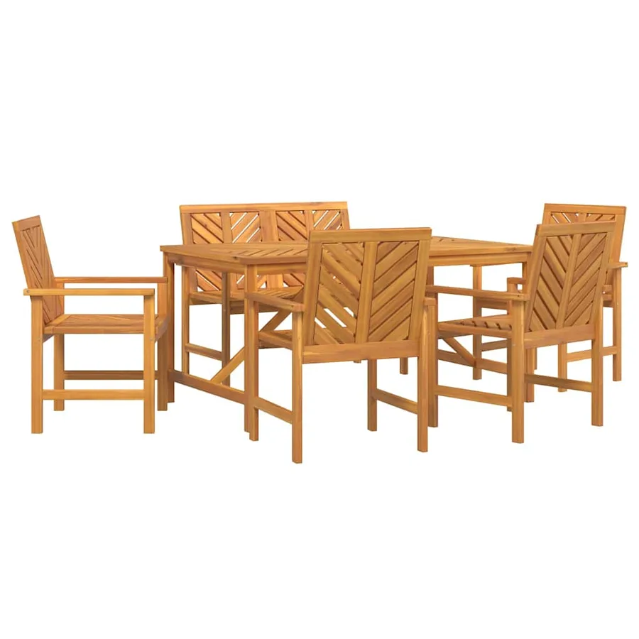 6 pc Garden dining set Brown - 2