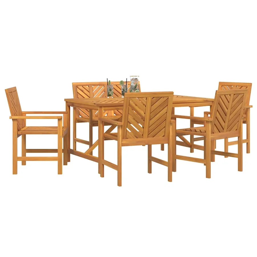 6 pc Garden dining set Brown - 3