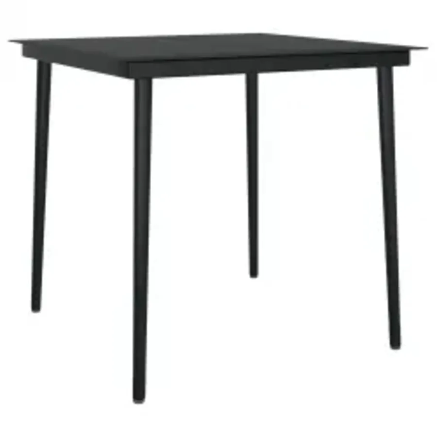 Ensemble à manger de jardin avec coussins 3 pcs noir - 5