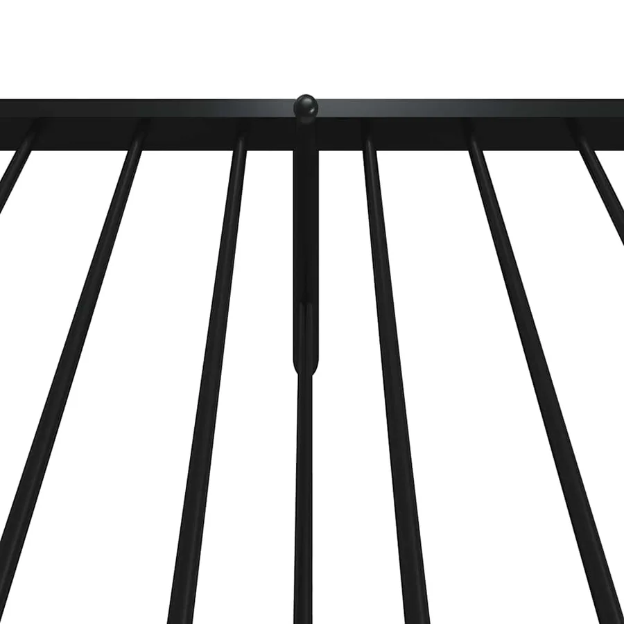 Cadre de lit métal sans matelas et pied de lit noir 100x200 cm - 9