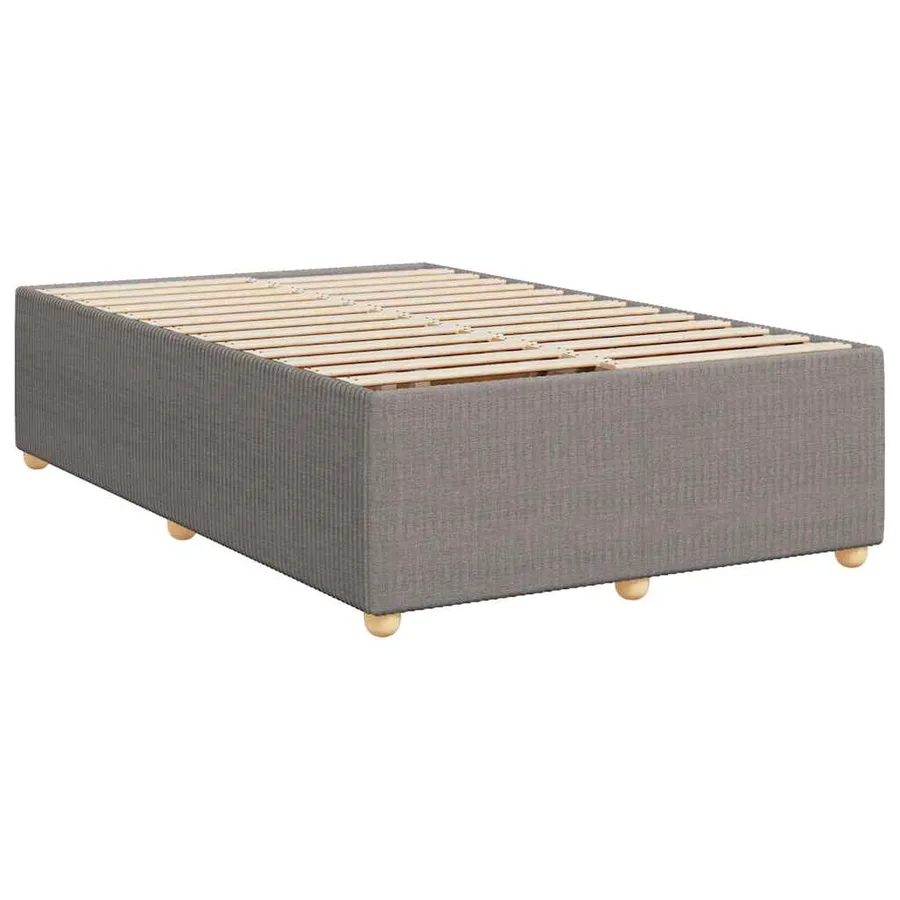 Sommier à lattes de lit avec matelas taupe 120x190 cm tissu - 7