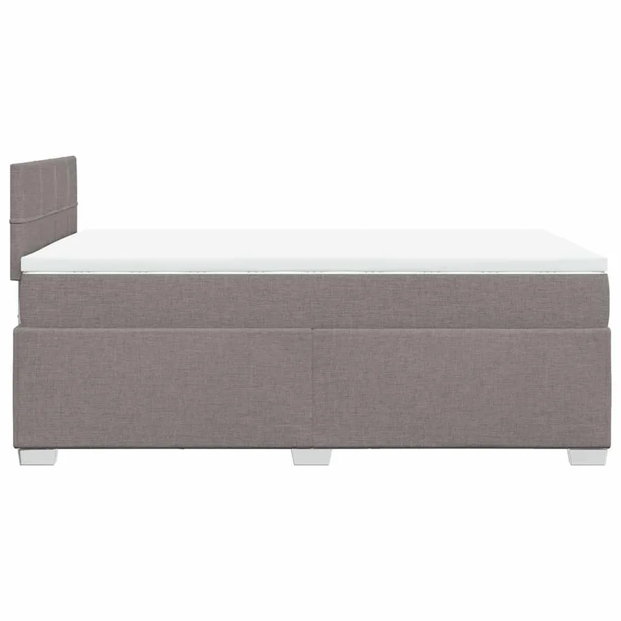 Sommier à lattes de lit avec matelas taupe 120x190 cm tissu - 5
