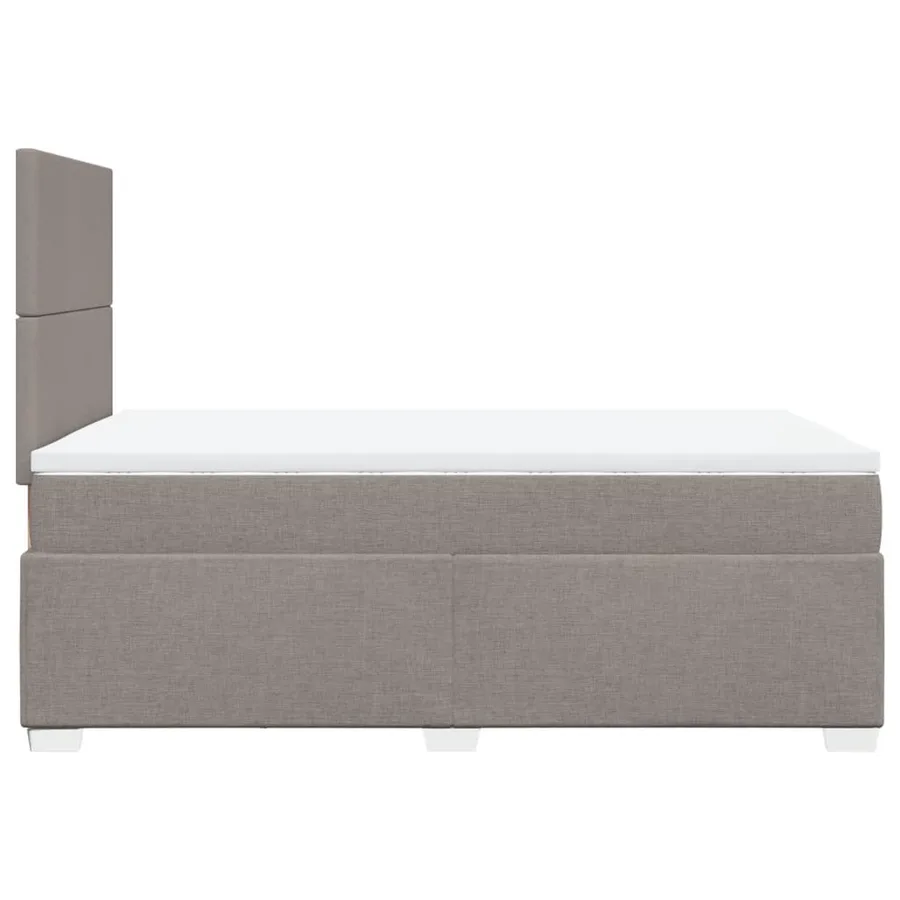 Sommier à lattes de lit avec matelas taupe 120x190 cm tissu - 9