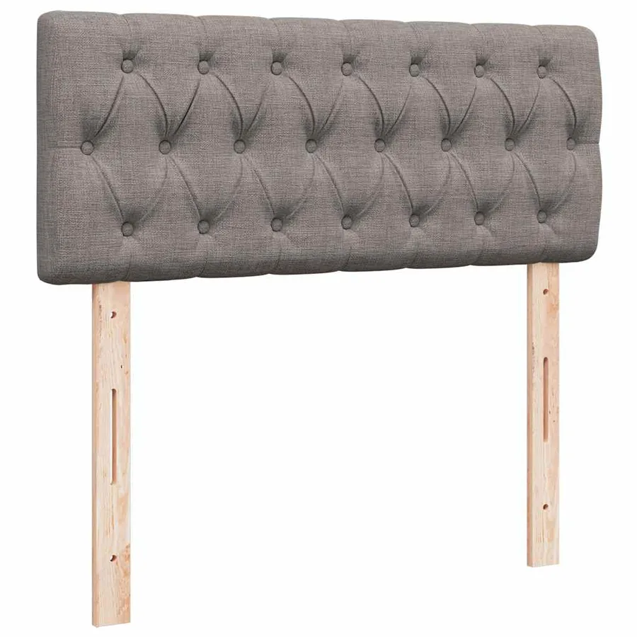 Sommier à lattes de lit avec matelas taupe 120x190 cm tissu - 7