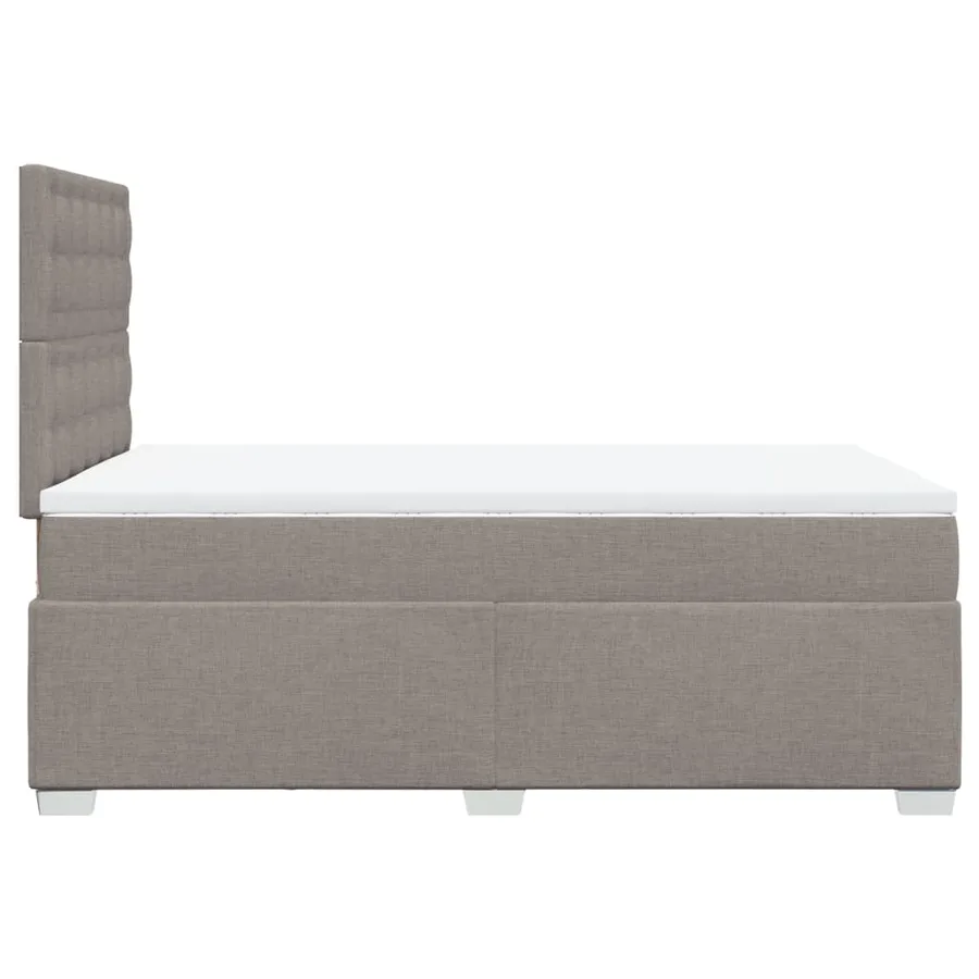 Sommier à lattes de lit avec matelas taupe 120x190 cm tissu - 9