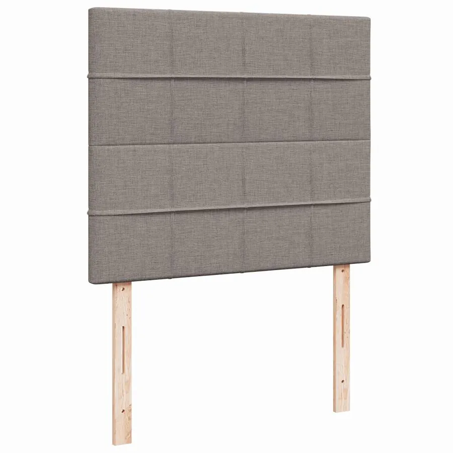 Sommier à lattes de lit avec matelas taupe 120x190 cm tissu - 7