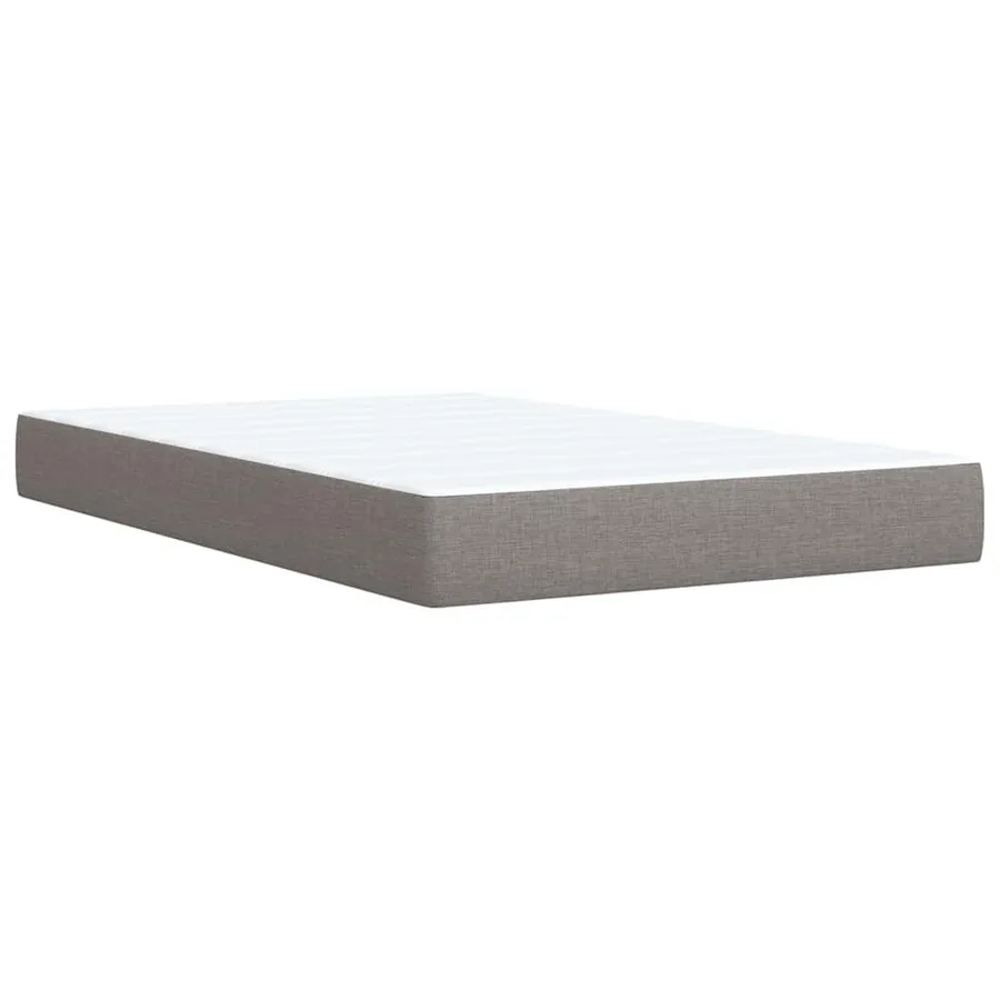 Sommier à lattes de lit avec matelas taupe 120x190 cm tissu - 10