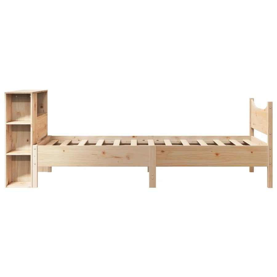 Cadre de lit sans matelas 75x190 cm bois de pin massif - 7