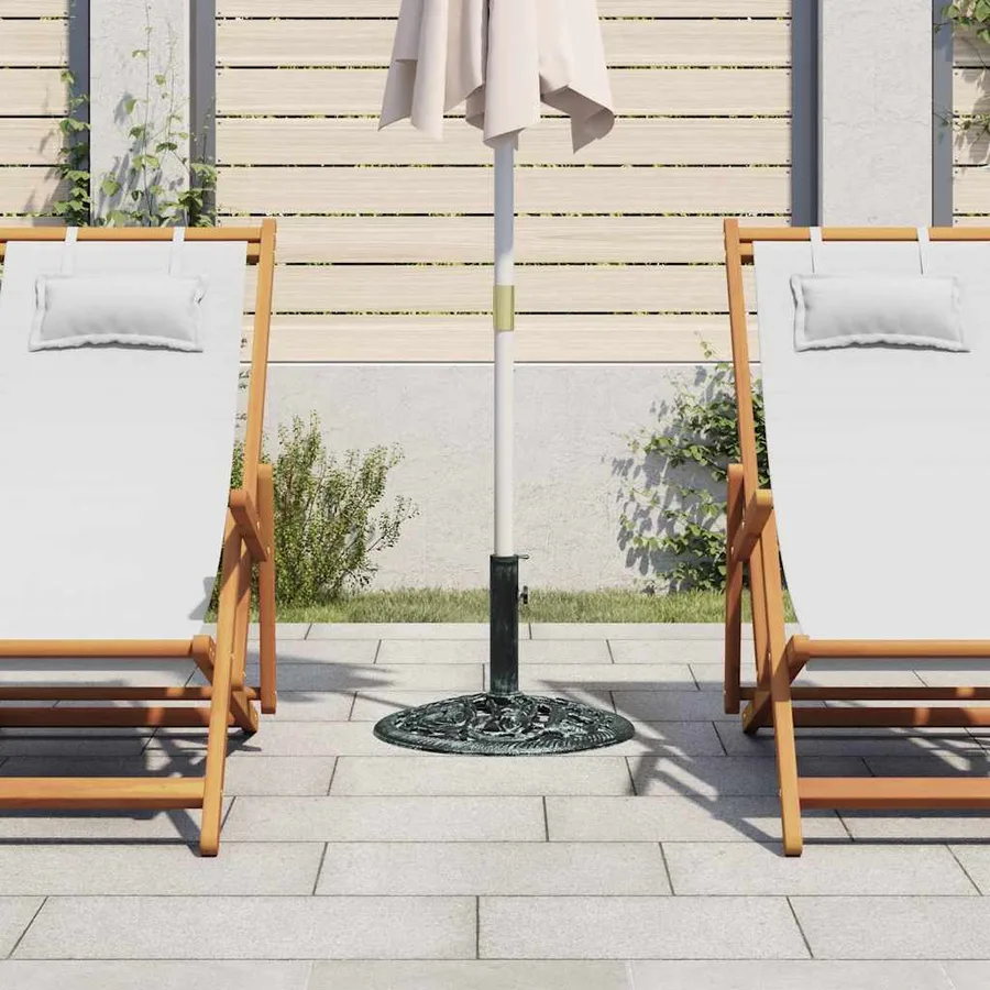 Socle de parasol Vert 9 kg 40 cm Fonte - 3