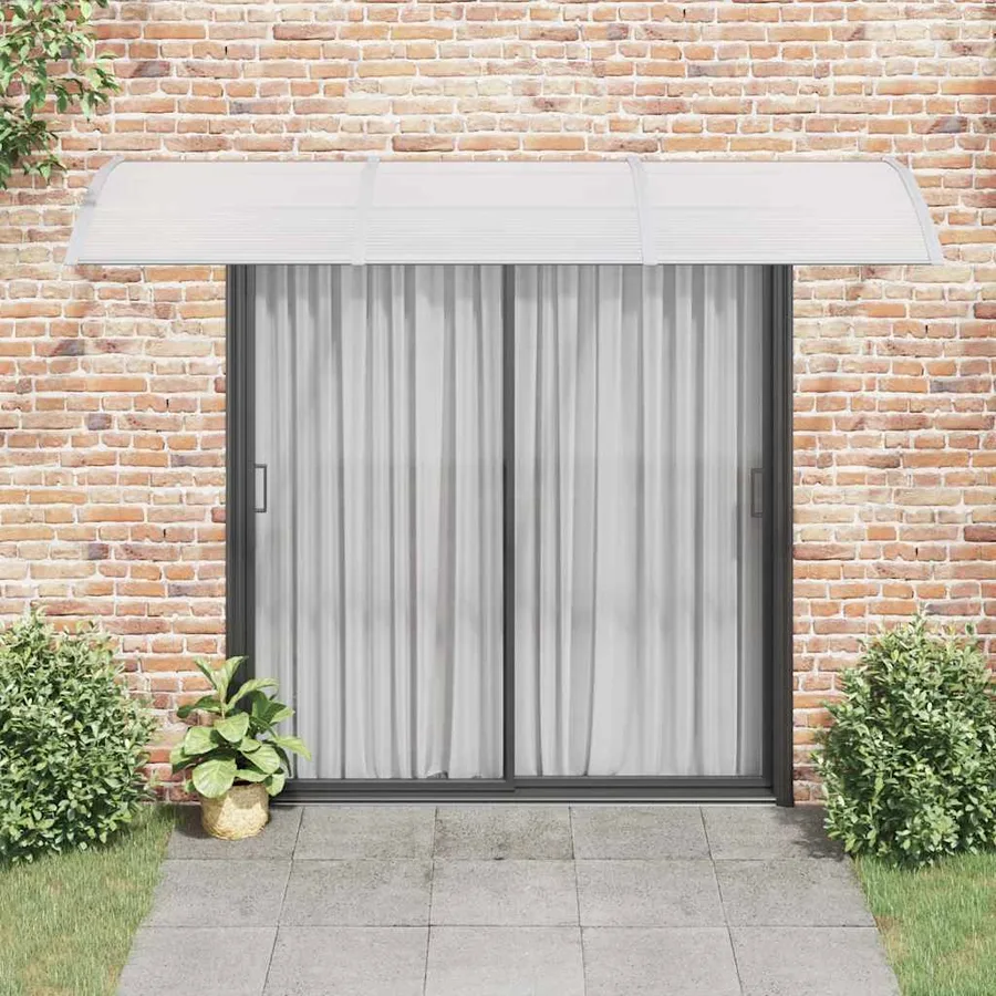Auvent de porte Gris 300x75 cm Polycarbonate - 3