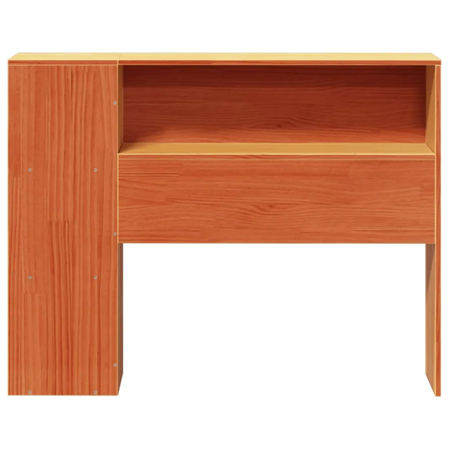 Tête de lit avec rangement cire marron 100cm bois massif de pin - 4