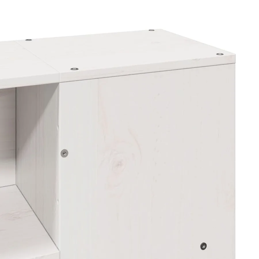 Cadre de lit sans matelas blanc 135x190 cm bois de pin massif - 10