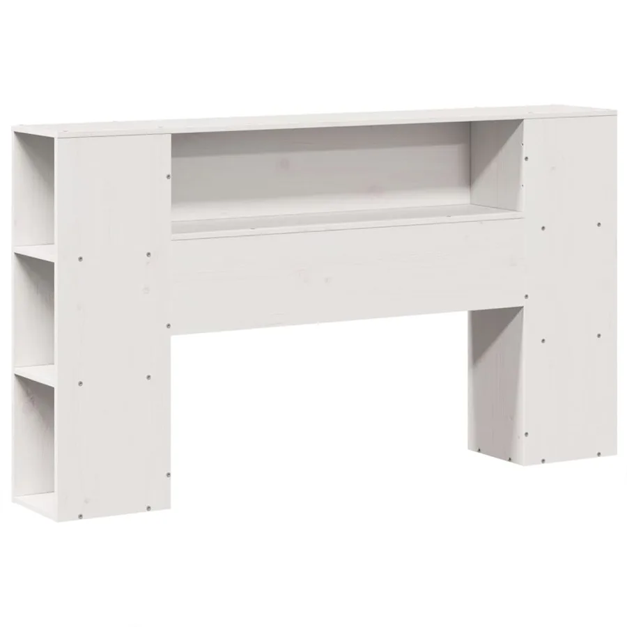 Cadre de lit sans matelas blanc 135x190 cm bois de pin massif - 6