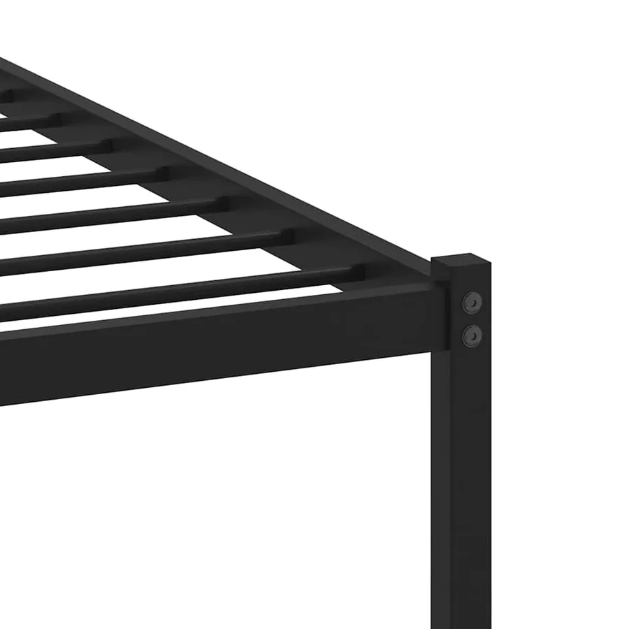 Cadre de lit en métal sans matelas chêne fumé 150x200 cm - 8