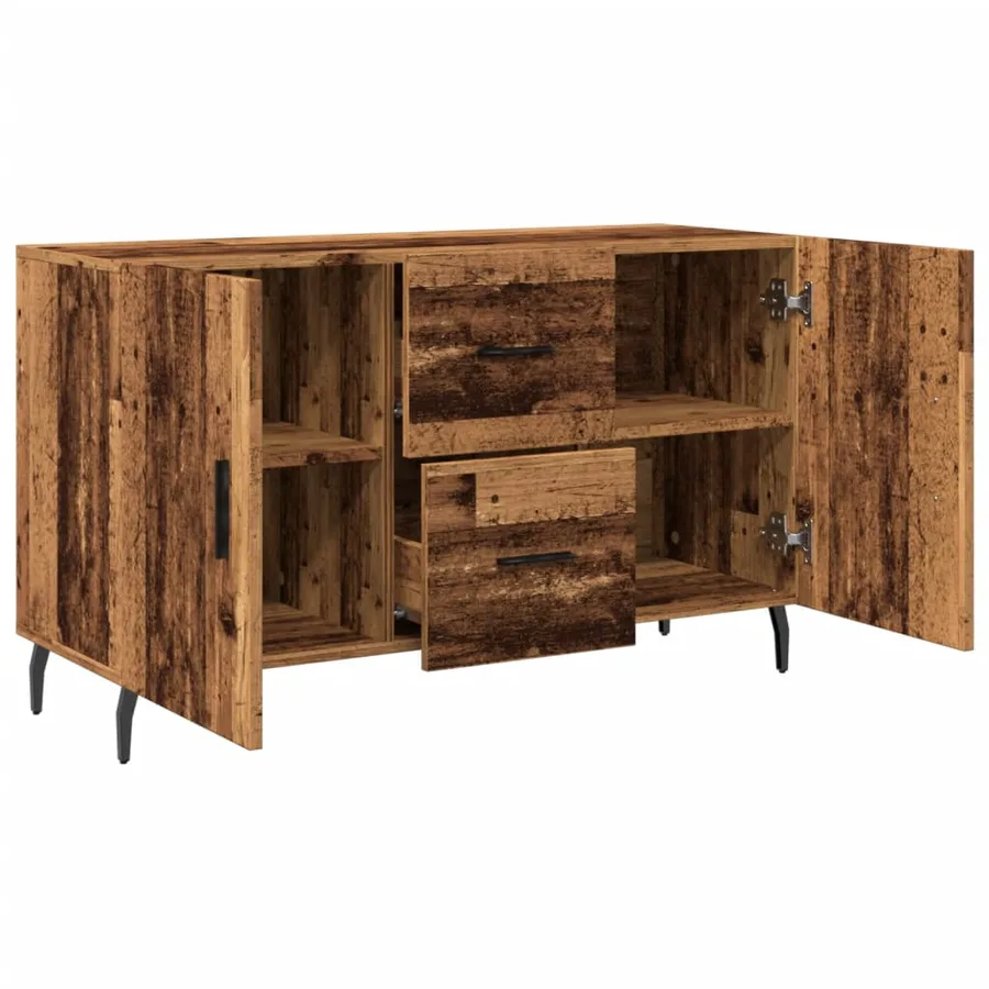 Buffet vieux bois 100x36x60 cm bois d'ingénierie - 5