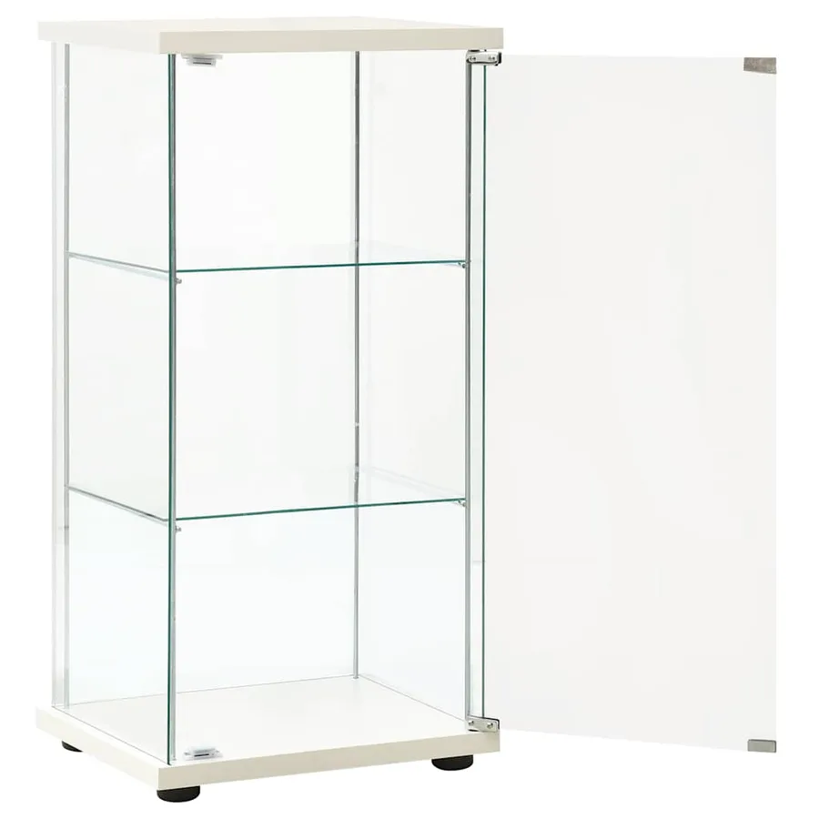 Armoire de rangement Verre trempé Blanc - 3