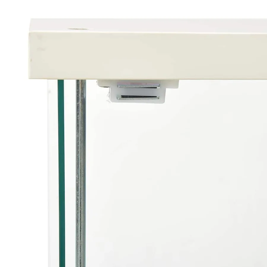 Armoire de rangement Verre trempé Blanc - 4